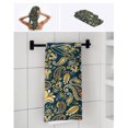 thumbnail image 6 of Boho Green Floral Towel Set of 3, Soft Microfiber Bath Towels, Hand Towel, Washcloths, Farmhouse Botanical Vintage Paisley Flower Quick-Dry Absorbent Towels for Bathroom Kitchen Hotel Beach Gym Spa, 6 of 7