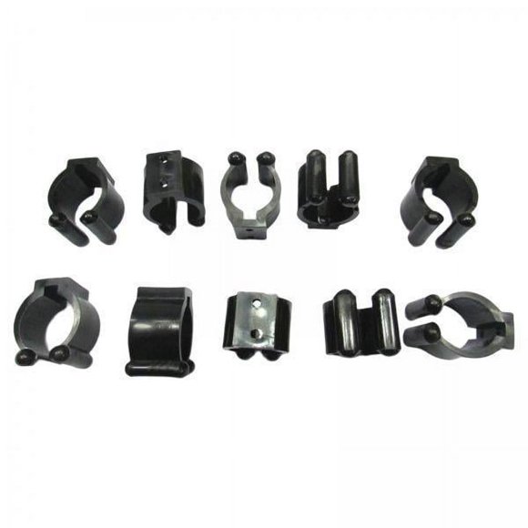 2x 10x Clips para Tacos de Billar Pool Cues Clip de Exhibición Clips de Caña de Pescar Regulares Negro 2 piezas