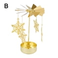 thumbnail image 1 of Golden Hot Rotating Candle Holder Christmas Revolving Metal Transit Home Windmill Decoration Lantern V4V2, 1 of 9