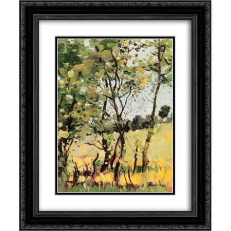 Stefan Luchian 2x Matted 20x24 Black Ornate Framed Art Print 'The River Meadow at Poduri'