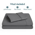 thumbnail image 3 of Bare Home Premium 1800 Collection 3-Piece Bed Sheet Set, Twin-XL, Gray, 3 of 11