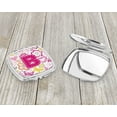 thumbnail image 3 of Carolines Treasures CJ2005-BSCM Letter B Flowers & Butterflies Pink Compact Mirror, 3 of 4