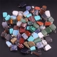 thumbnail image 2 of Piedras semipreciosas de ágata de cristal de colores mezclados al azar, diferentes tamaños, formas irregulares, colgantes, piedra natural, 2 of 2
