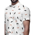 thumbnail image 4 of BESTMAN Printed Shirts For Men Short Sleeve Button Down Casual Cotton Shirt, 4 of 5