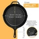 thumbnail image 2 of Sartén de hierro fundido Utopia Kitchen de 30 cm, para chef, pre-sazonada, apta para parrilla, para uso en interiores y exteriores, color negro, 2 of 5