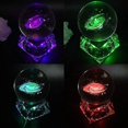 thumbnail image 2 of Boule de cristal galaxie - Boules de verre veilleuse chambre bb avec pied de lampe LED, Clair 80mm Sphre de verre Eclairage Galaxy cadeau enfant, 2 of 5