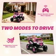 thumbnail image 2 of iRerts 12V Electric Ride on UTV, Powered Ride on Cars with Parent Remote Control, LED Lights, Music Player, Front Shock Absorbers, Ride on Toys for Kids Boys Girls Ages 3-4, Pink, 2 of 8