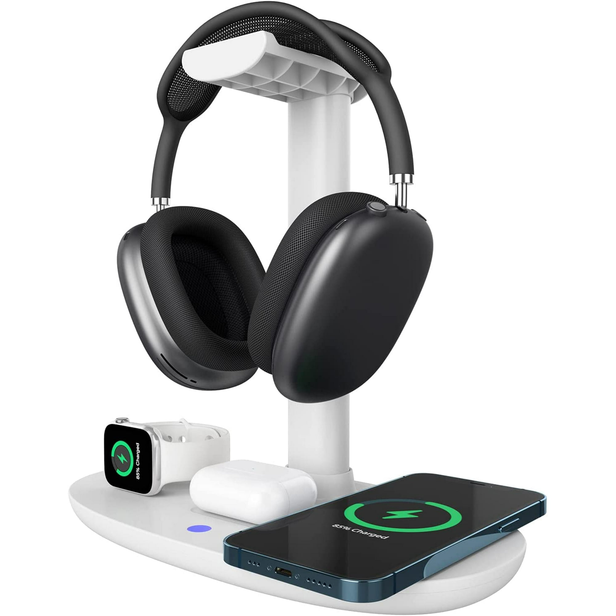Headphone Stand with Wireless Charger, In Charging Station