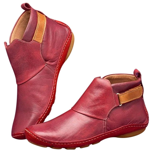 CAROOTU Arch Support Unisex Boots Upgraded Version Slip Resistant Snow Boot Casual Fashion Flat Boots for