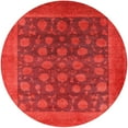 thumbnail image 1 of Ahgly Company Indoor Round Mid-Century Modern Red Oriental Area Rugs, 8' Round, 1 of 6
