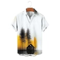 thumbnail image 6 of Stamzod Beach Shirts for Men Short Sleeve Button Down Hawaiian Shirt Casual Vacation Outfits Gold L, 6 of 6