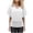 White, variant on WIZUTIZ Womens Shirts up to 60% Off Casual Flowy Fluffy Tops Short Sleeve Solid Blouse Sports V-Neck Comfy Tshirts Plain Elegant Cotton Blend Tee T-shirt Cozy Style Breathable Ladies Tshirt Shirts