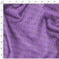 thumbnail image 4 of Soimoi Purple polyester Crepe Fabric Floral Love Text Print Sewing Fabric Yard 52 Inch Wide, 4 of 5