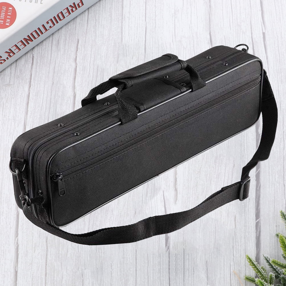 Mutmorningal Professional 1Pc Flute Case with 16-Hole Design, Single Shoulder Carrying Case for Flute, Black