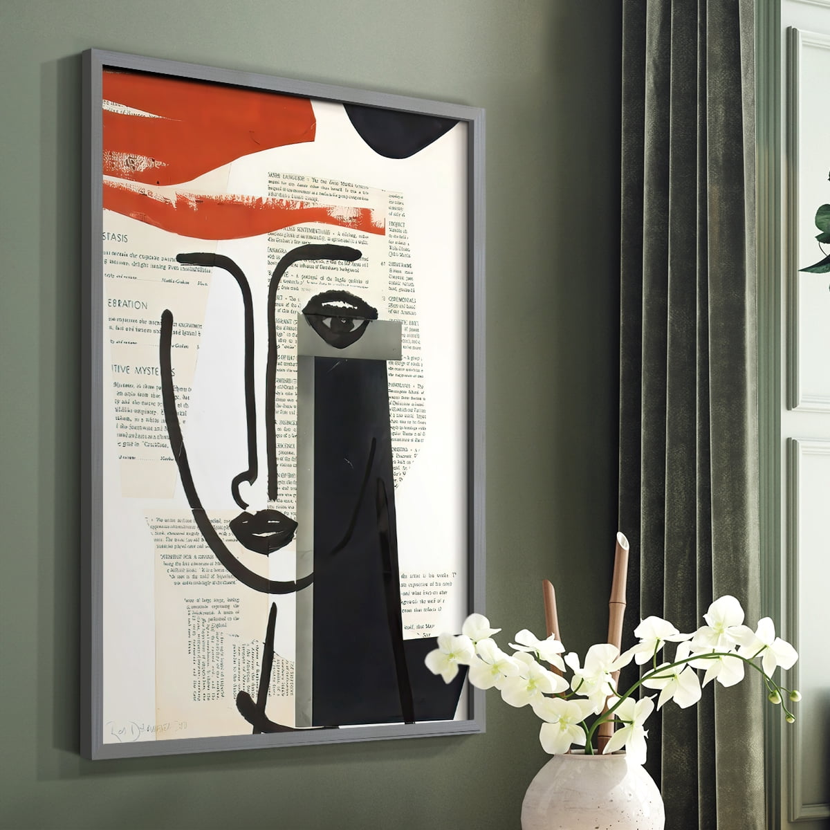 Faces of A Century VI in Paper Solid Wood 16 x 20 Framed Print