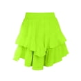 thumbnail image 7 of TaTaai Women's Tennis Skirt for Women Solid Color Elastic Waist Bohemian Ruffle Tiered High Waisted Mini Skirt for Sports Daily Gift, 7 of 7