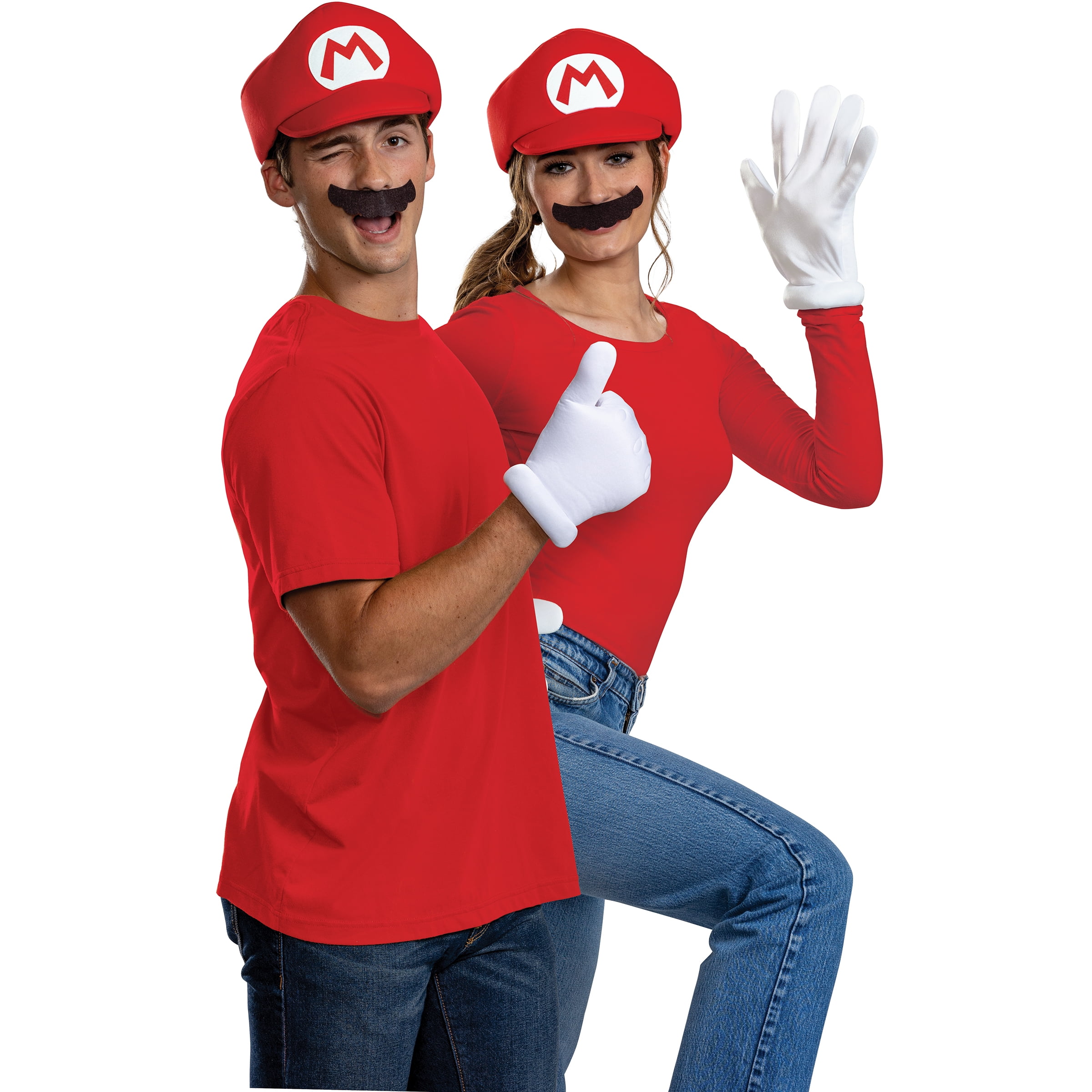 Nintendo Super Mario Bros. Mario Halloween Accessory Kit for Adults, by Disguise