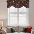 thumbnail image 3 of Tie Up Valances for Windows, Brown Adjustable Valance Curtains Window Treatment for Living Room/Bedroom Windows, Spring Flora Rod Pocket Kitchen Curtains & Drapes 42x12 Inch, 3 of 9