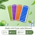 thumbnail image 3 of Lily's Home Set of 4 Silicone Ice Cube Tray without Lid, BPA-Free, Ideal for Water Bottles &Sports Bottles, Stackable Design for Quick Release, Skinny Ice Cube Trays for Freezer(11.81"x4.61"x0.75"), 3 of 6