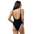 thumbnail image 3 of No Boundaries Women's Treasure Hunt Crochet Plunging High Leg One Piece, Sizes XXS-XXL, 3 of 5