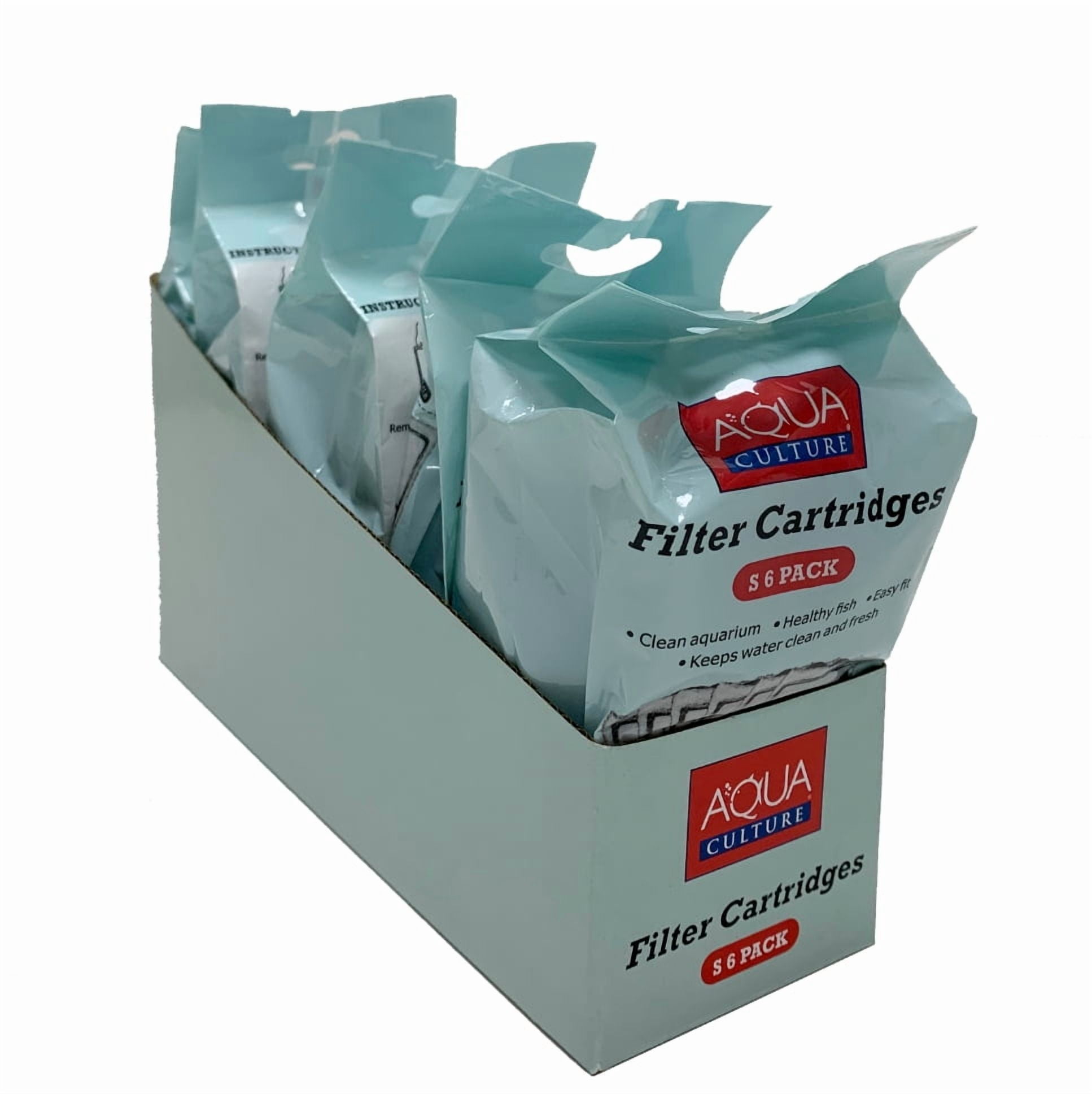 (4 pack) Aqua Culture Filter Cartridges-S-6 Pack