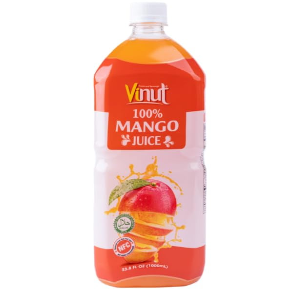 Viunt 100% Mango Juice-No added Sugar, Not from Concentrate, Fresh, Non-GMO, 33.8 Fl Oz
