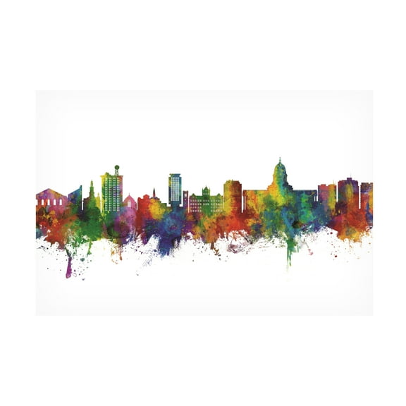 Michael Tompsett 'Madison Wisconsin Skyline' Canvas Art
