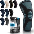 thumbnail image 1 of Rodillera de compresión POWERLIX: la mejor rodillera para el dolor de rodilla para hombres y mujeres. Soporte para correr, baloncesto, voleibol, levantamiento de pesas, gimnasio, entrenamiento y depor, 1 of 5