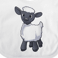 thumbnail image 4 of Inktastic Cute Little Lamb Boys or Girls Baby Bib, 4 of 4