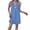 Sky Blue, variant on Edvintorg Womens Dress Sleeveless V-Neck Plain Casual Mini Dresses Sundresses for Women 2026 Vacation Travel