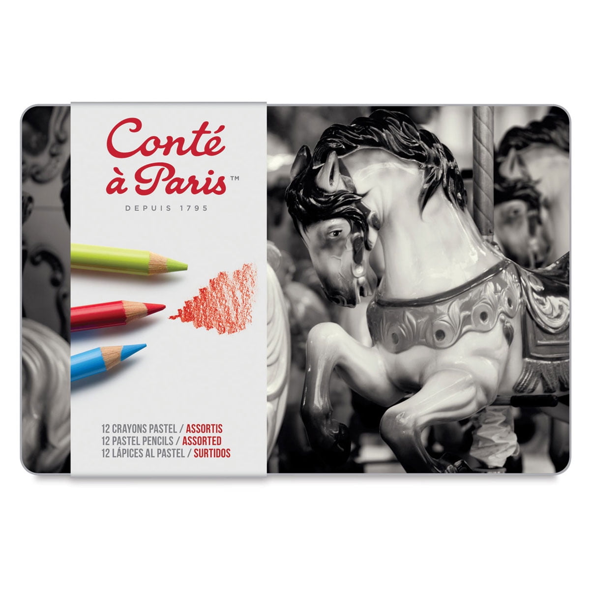 Conte Conté Pastel Pencil Set, 12-Color Set