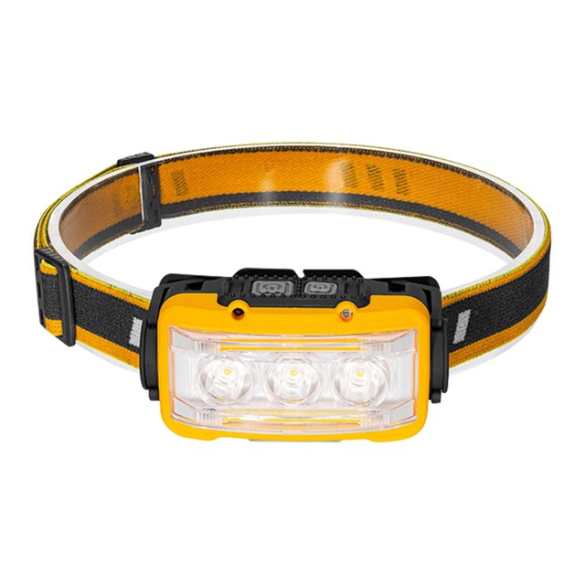 Tipo C Cabezal de carga Linterna Faro Mini luz de trabajo (Amarillo W6109A)