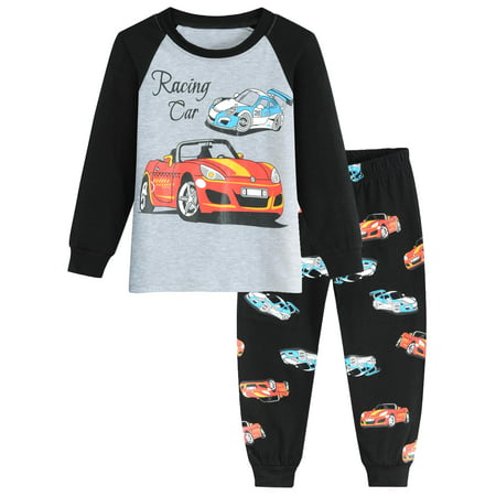 Little hand Toddler Boys Pajamas Racing Car Long Sleeve Cotton Pjs Set ...