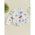 thumbnail image 3 of Suealasg Newborn Baby Boys Clothes Long Sleeve Dinosaur Print Romper Bodysuit Jumpsuits 3 6 12 18 Months Infant Girls Spring Fall Playsuit, 3 of 8