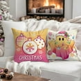 thumbnail image 4 of Christmas Ghost Skeleton Decorative Throw Pillow Covers 18 x 18 Set of 4, Pastel Xmas Tree Ball Believe Porch Patio Outdoor Pillowcase, Winter Holiday Sofa Couch Cushion Case Home Decor, 4 of 6