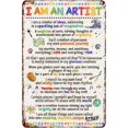 thumbnail image 1 of Artist Poster I Am An Artist Metal Medallion Wall Decor Metal Wall Art For Living Room Metal Art Wall Decor For Bedroom 8 x12 Inches Metal Signs decor, 1 of 4