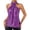 Purple, variant on Laqbezok Chic Halter Criss Cross Sequin Tank Top, Women's Sparkly Sleeveless Party Camisole, Shiny Night Out Outfit