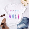 thumbnail image 4 of Pompotops Femmes Été Vintage Imprimé Casual Manches Courtes Tops Blouse, 4 of 5