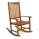 CASTLECREEK Oversized Wooden Rocking Chair, Camping Rustic Wood Rocker ...