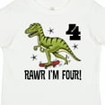 thumbnail image 4 of Inktastic 4th Birthday Party Dinosaur 4 Year Old Boys Toddler T-Shirt, 4 of 5