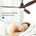 thumbnail image 5 of Tower Fan 60 Inch Ceiling Fan With Lights 3 Solid Wood Fan Blade Noiseless Reversible Motor Remote Control,Box Fan, 5 of 8