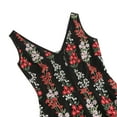 thumbnail image 4 of SWSMCLT Women's Summer Dresses V Neck Vintage A Line Tulle Floral Party Sleeveless Cocktail Evening Gown Sundress Black X-Large, 4 of 4