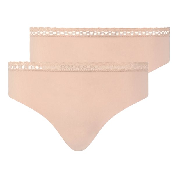 Chantelle Braguitas para mujer paquete de 2 - Cozy Chic, invisibles, transpirables Nude L (Large)