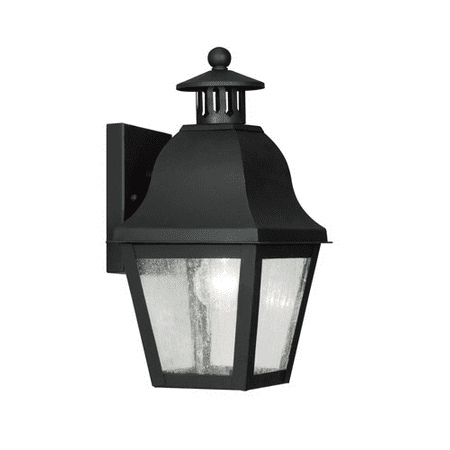 

Wall Sconces 1 Light Amwell With Seeded Glass Black size 14 in 100 Watts - World of Crystal