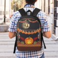 thumbnail image 5 of Uemuo Halloween Decoration Printed Durable 17-inch Student Backpack - Lightweight, Waterproof, Adjustable Straps, Ideal for School, Work, Travel, 5 of 5