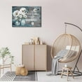 thumbnail image 5 of Daisy Canvas Wall Art Butterfly Wall Decor Inspirational Poster Print Flower Picture Painting Still Life Suitable for Country Farmhouse Bedroom Bathroom Rustic Wall Decoration (blue, 16x12in canvas), 5 of 6