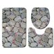 thumbnail image 1 of Worallymy 3 uds/1 Juego de alfombras de baño con estampado de piedra 3D alfombrilla de baño antideslizante felpudos decoración cubierta de asiento de inodoro alfombra Worallymy JD735801583, 1 of 5