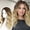 Ombre Blonde-18 Inch, variant on 18 Inch Pink Medium Length Wave Curly Synthetic Wig