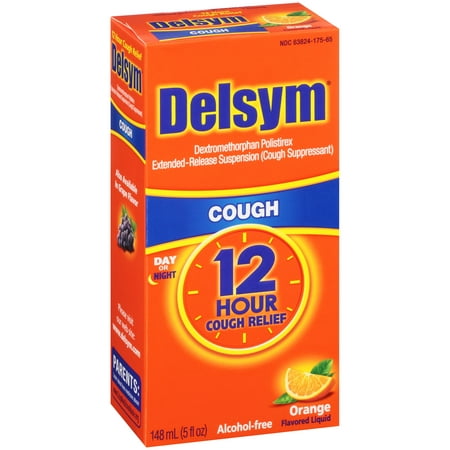 Delsym® 12-Hour Cough Relief Orange Flavor Cough Suppressant Liquid 5 fl. oz. (Best Children's Cough Suppressant)