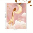 thumbnail image 3 of Cute Giraffe and Baby Giraffe Moon Night Canvas Wall Art， Suitable for Nursery Decor， Bedroom Decor， Living Room Decor， Girl's Room Decor， and Kids' Playroom Decor., 3 of 8